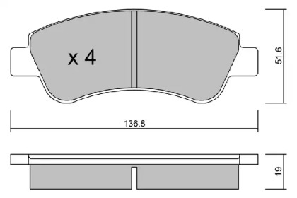 Комплект тормозных колодок AISIN BPPE-1005